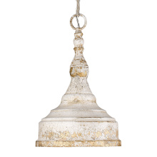 Golden 0806-S AI - Golden Lighting Keating 1-light Pendant in Antique Ivory and Antique Ivory shade